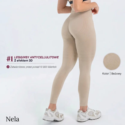 Nela - Legginsy antycellulitowe 3D z mikromasażem