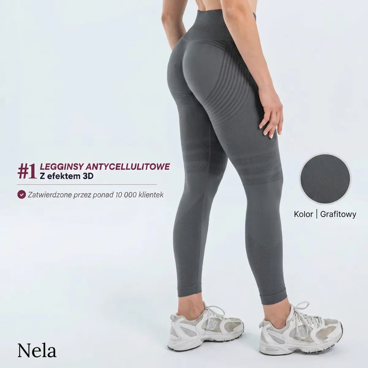 Nela - Legginsy antycellulitowe 3D z mikromasażem