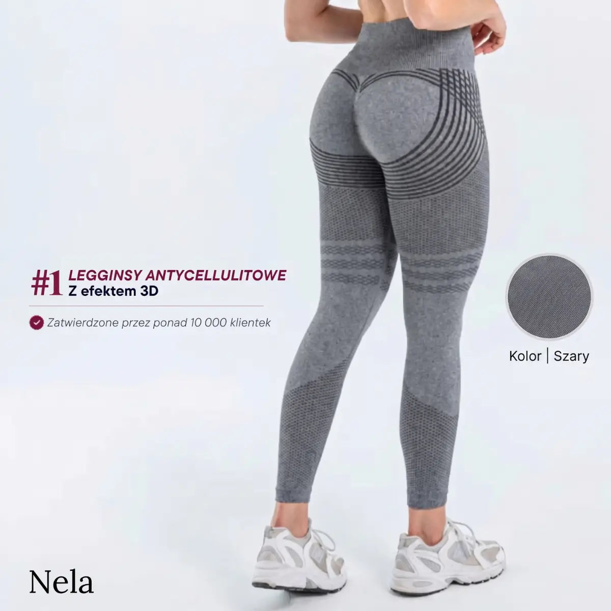 Nela - Legginsy antycellulitowe 3D z mikromasażem