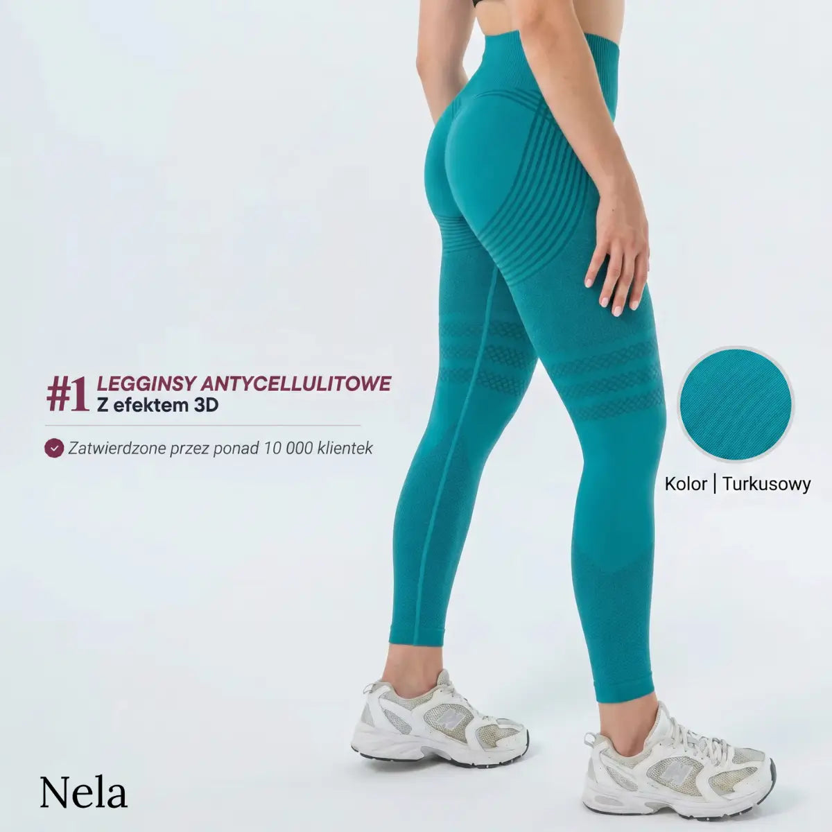 Nela - Legginsy antycellulitowe 3D z mikromasażem