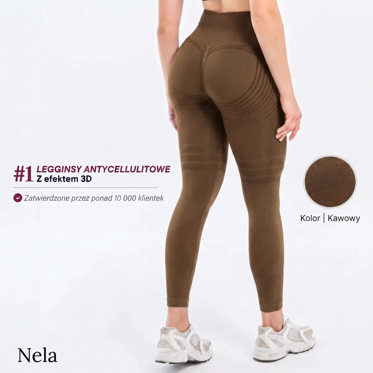 Nela - Legginsy antycellulitowe 3D z mikromasażem